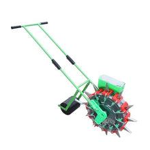 Garden Push Corn Seeder Planter, Seed Sower & Fertilizer Applicator,Lawn & Garden Spreaders Portable Hand Push Seeder, Hand Seed Spreader Fertilizer Applicator,12 Mouths