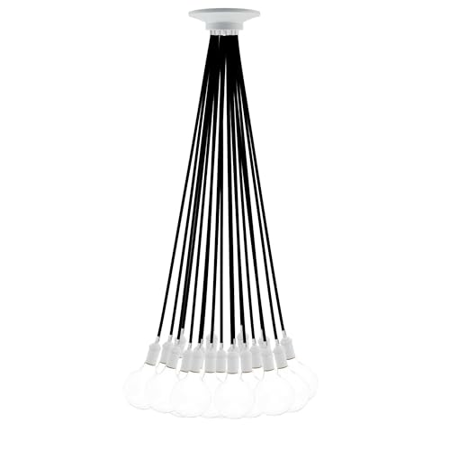 Hangout Lighting Modern Black and Vintage White Pendant Chandelier