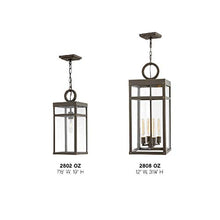 Hinkley Porter Collection Medium Hanging Lantern 120V Oil Rubbed Bronze