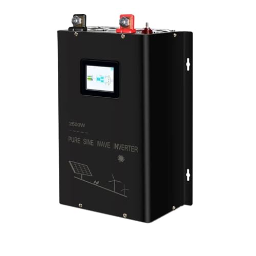 RCTCBRZVTW 2500W Split-Phase Pure Sine Wave Power Inverter 24V/36/48/72/96V DC to 110/220V,120/240V Converter Solar Wind Battery Generator(24V,110V 220V)
