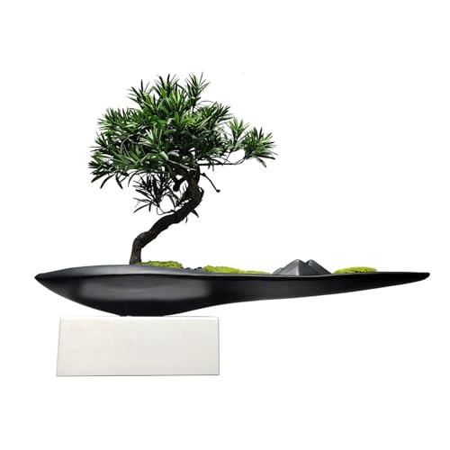 YXIANG56Q Fake Plants Artificial Green Plant Ornaments Bonsai Tree Fake Office Desk Decor Bonsai Tree