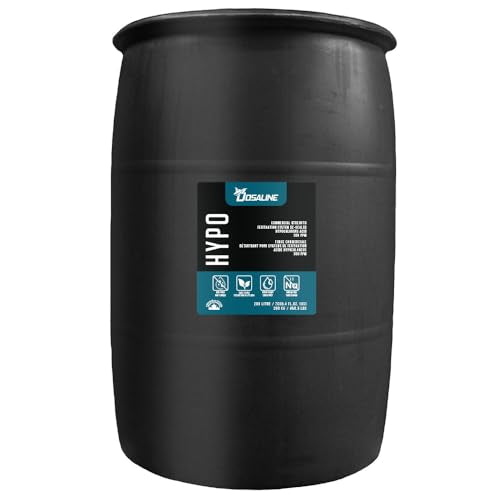 Dosaline Hypo – Hydroponic System Maintenance Solution for Irrigation Lines & Equipment Care – for DWC, NFT & Drip Systems - 208 Litre