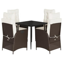 YITHOPI 5 Piece Patio Dining Set with Cushions Brown Poly Rattan Versatile Lounge Furniture Outdoor Lounge Set Patio Furniture Sets Balcony Furniture Sets for patios, Gardens, Decks