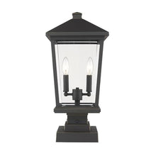 Z-Lite 568PHBS-SQPM-ORB 2 Light Outdoor Pier Mounted Fixture, Oil Rubbed Bronze