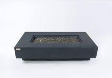 AMS Fireplace | Elementi Plus | Positano | Rectangular Dark Gray Concrete Propane Gas Fire Table Pit