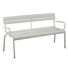 Park Patio Seat Outdoor Patio Bench 2 Seater Rustproof Aluminum Alloy Bench with Backrest, Outdoor Leisure Chair for Balcony, Garden, Terrace, Backyard,