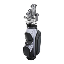 WILSON Women's PlayerFit Compete Golf Set with Cart Bag - Ladies Right Hand, Graphite, Periwinkle/Black
