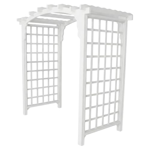 Keystone Amish Co. Georgetown Cedar Arbor, 6-Foot, White Paint