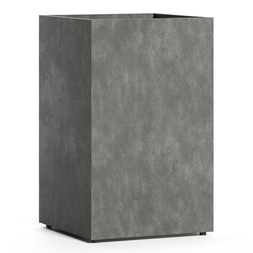 COSAPOTS Tall Square Planter for Outdoor Plants, Large Indoor/Outdoor
