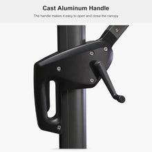 OROTLECT 132'' X 108'' Rectangular Cantilever Gray Umbrella With Base In Ground And Crank Lift Counter Weights Included