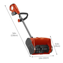 Foldable Snow Shovel Blower, Efficient Snow Removal Thrower with Directional Plate & Adjustable Front Handle, Battery Snow Blower for Patio, Deck, Driveway
