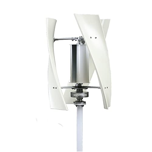 2000W High Power Wind Turbine Generator, 12V 24V Turbine 3 Blades Vertical Axis Permanent Maglev Generator with Mppt Controller High Wind Energy Utilization,220v