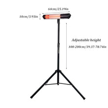 Outdoor Heater, Electric Patio Heater with Remote Control, Stepless Temperature Control, Wall Mounted/Tripod Heaters for Balcony Courtyard Gazebo Garage(With stand)