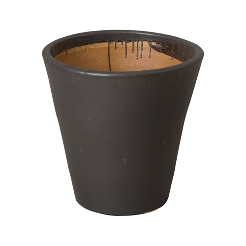 Emissary - Tappered Planter Lg, Matte Black 20x20 H