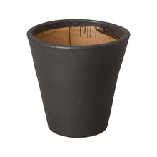 Emissary - Tappered Planter Lg, Matte Black 20x20 H