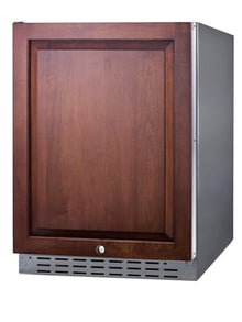 Summit 24” Refrigerator, Built-in, Outdoor Refrigerator, 4.2 cu.ft. Capacity, ADA Compliant, Stainless Steel Cabinet, Panel Ready Door*- AL55OSCSSIFLHD (Panels Not Included) (Left Handed Door Swing)