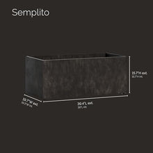COSAPOTS Semplito Large Fiberglass Planter, Long Rectangular Indoor/Outdoor
