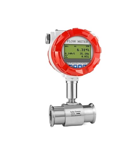 Water Flow Meter, Liquid Water Flow Meter Digital Milk Flowmeter Clamp On Flow Indicator 2 Inch 1”,for Outdoor Garden Hose Watering(DN20)