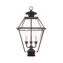 Livex Lighting 2384-07 Westover 3-Light Outdoor Post Lantern, Bronze