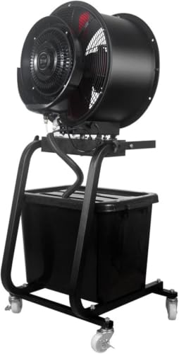 Acivirdde 46l Portable High-Velocity Commercial Outdoor Misting Fan,3 Speeds,4 Metal Blades,12-Hour Use