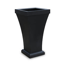 Mayne Bordeaux 40in Tall Planter - Black - 22in L x 22in W x 40in H - Fade Resistant - Polyethylene Planter (8802-B)