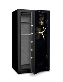 Mesa Safe Co. Burglar and Fire Resistant Gun Safe Black 26 Rifle Capacity Combination Dial Lock