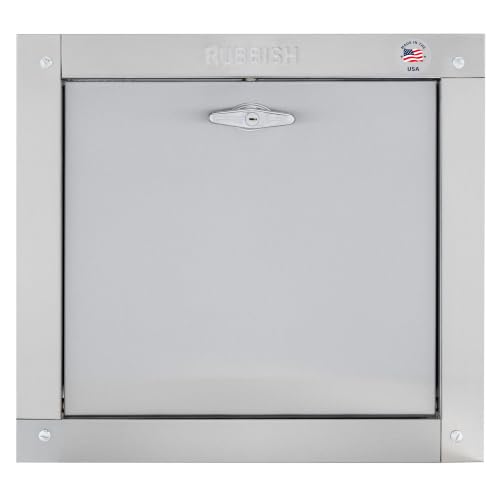 Oswald Supply Stainless Steel Trash Chute Door - Bottom Hinged, 18"(W) X 18"(H), Self Closing, Fire Rated & UL Approved