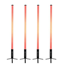 Rockville 4X Rock Saber Black Rechargeable DJ/Stage Pixel Tube Lights
