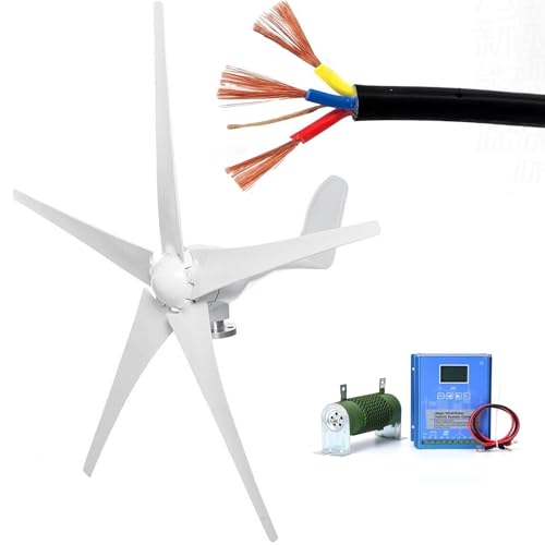 1000W/2000W Wind Turbine Generator 12V 24V Windmill with MPPT Controller Power Supply Kit Solar Complementary Permanent Magnet Home Project Use Street Lighting(24v,1000w)