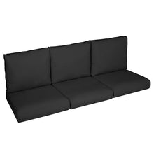 Sorra Home Sunbrella Outdoor Deep Seating Sofa Set Cushion, Black 24 Pound