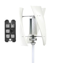 HENGJINGTR Vertical Wind Turbine Kit, 3000W 12V 24V 48V 220V Low Noise Home Generator 3 Leaves with MPPT Controller Suitable for Wind and Solar Power Generation,220v