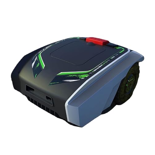 Kindevieft Electric Mower Robot, Garden Lawn Mower, Cutting Width 19cm, App Control, Automatic Lawn Mower for Lawns up to 1500m², Automatic Charging, Lawn Care for Gardening,Black