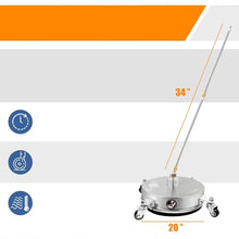 Rosfix T-Racer Cleaning Brush Set 50 cm – Stainless Steel, 275 Bar, 1/4" Quick Connect | 2 Lances 86 cm, 2 Nozzles 25° | for Terrace, Concrete, Pavers | Pressure Washer Accessory