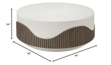 Seasonal Living Provenance Signature FRP Round Coffee Table in Limestone