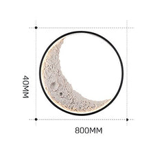 Porch & Patio Lights Romantic Moon Atmosphere Wall Lamp Creative Round Moon Wall Sconces Stainless Steel Resin Waterproof LED Wall Lighting Fixture for Porch Villa Hotel Garden Garage(80CM/31.5inch)