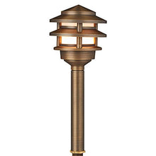 VOLT 12V 3-Tier Brass Pagoda LED Path Light 4-Pack Expansion Kit (Bronze)