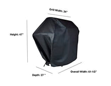 Windproof Covers 34 inch Heavy Duty Premium Quality Vinyl BBQ Grill Cover to fit Bonfire Cart Grill