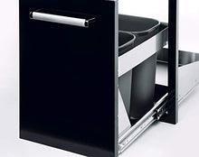 Bonfire Outdoor Kitchen Drawers Built-in Trash Drawer L16.5 x W22 x H22 Inch for Outdoor Kitchen BBQ Island, 304 Black Stainless Steel Outdoor Drawers, CBATC-B