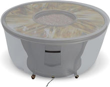 Covers & all Outdoor Round Fire Pit Cover, Heavy Duty 18 Oz Waterproof UV & Weather Resistant for Patio Lawn Garden Backyard Outside, Air Vents & Drawstrings (80"Diameter x 24"H, Grey)