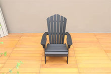 Folding Adirondack Chairs Patio Chairs Lawn Chair Outdoor Chairs with Cup Holder Weather Resistant for Patio Deck Garden, Backyard Deck, Fire Pit & Lawn Furniture Porch and Seating (Black) (Black)