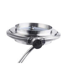 TQKEBWGW Powder Butterfly Valve SUS304 Manual Stainless Steel Pneumatic Powder Butterfly Valve Tank Bottom Discharge Valve(DN250)