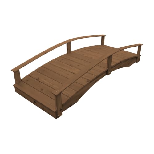 Keystone Amish Co. Cedar Japanese Garden Bridge, 3' x 10', Mushroom Stain