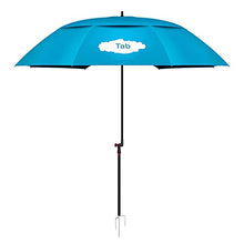 BEYSG Large Fishing Umbrella Parasol Blå