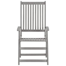 WXGTBKPR 3-Piece Garden Chair Set Red Solid Acacia Wood Foldable Outdoor Patio Seating with Comfortable Cushions Adjustable Reclining Armrests for Terrace Balcony
