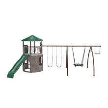 Lifetime Adventure Tower Swing Set Playset with Spider Swing Earthtone