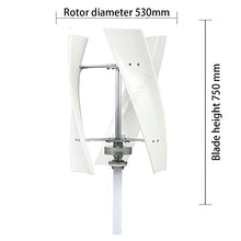 HUIZHITENGDA 600W Portable Household Wind Power Turbine Generator Kit,3 Blade Wind Generator Kit W/Controller Suitable for Wind Turbine Systems(12V),12v