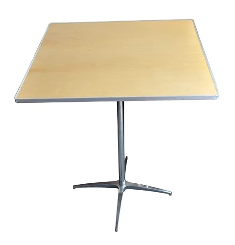 TentandTable 36 Inch Adjustable Height Square Cocktail Bistro Table, 1 Pack