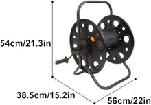 KomNWF LXXW Hose Reel Cart Portable Hose Reel Cart, Metal Hose Holder, Hose Organiser, Portable for Garden Hoses(with 100m Hose)