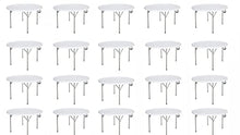 Pack 20 48"/ 120 Cm. /4 Feet White Bi-foldable Table Outdoor Table Four Foot Bifolding Table Plastic Card Table Round Folding Table Plastic Circle Table Outdoor Furniture Picnic Tables For Outdoors