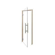 PROSAUNAS Clear & Tinted Glass Sauna Door, Prehung Tinted Glass Sauna Door (Left Hanging, Clear - Aspen Frame 24x81)